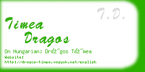 timea dragos business card